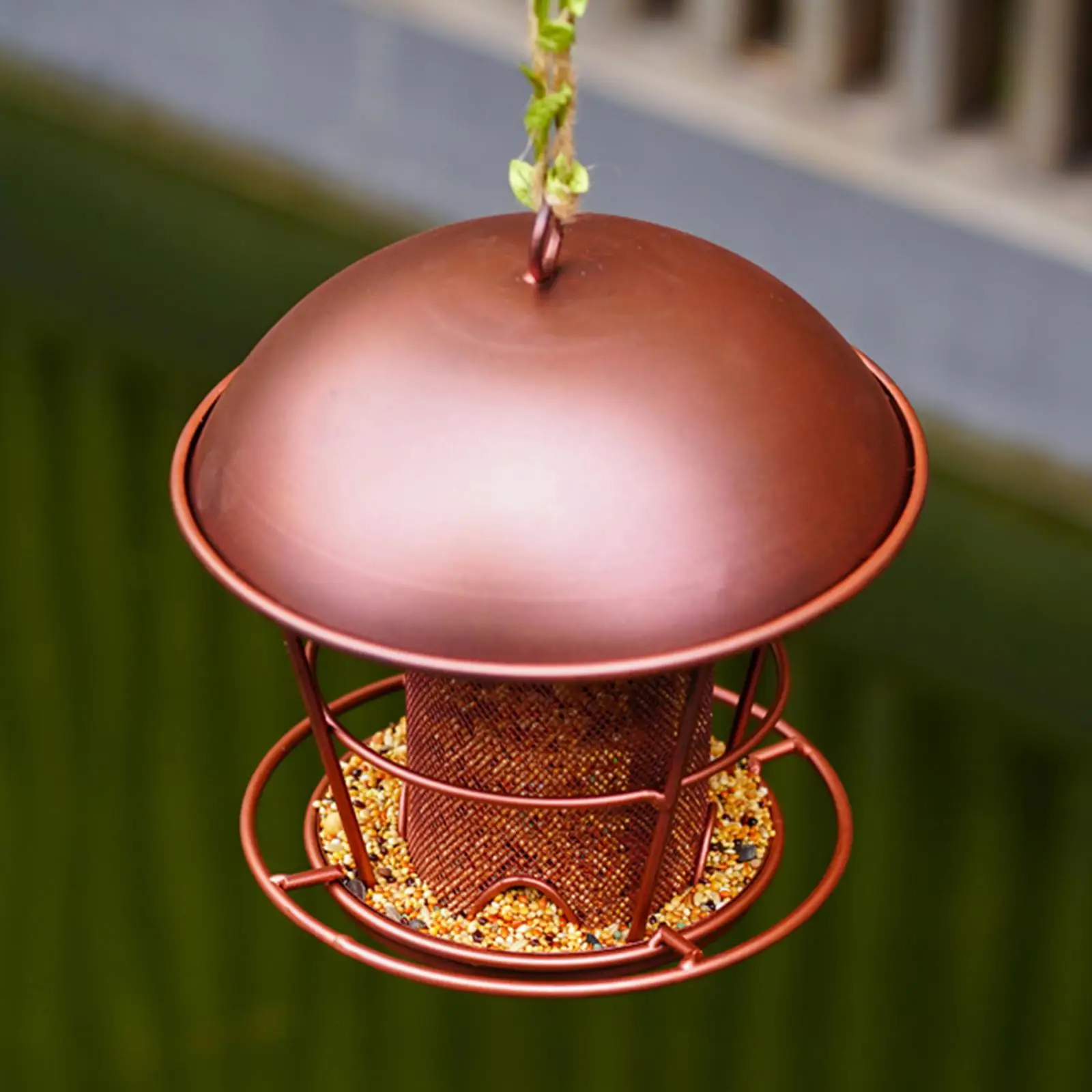 Metal Bird Feeder for Outdoor Hanging Accessories Waterproof Hanging Bird Feeder Red Squirrel Proof Bird Feeder Bird Lovers